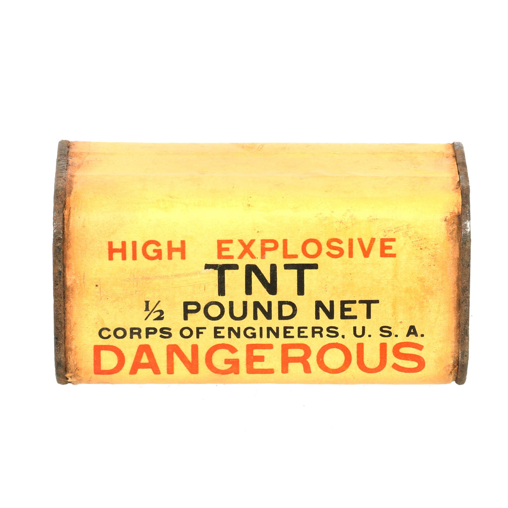Original U.S. WWII Corps of Engineers High Explosive TNT 1/2 Pound Block - INERT Original Items