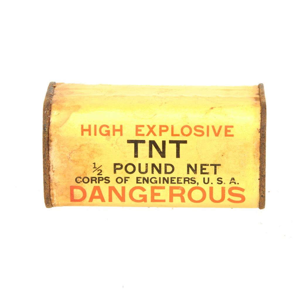 Original U.S. WWII Corps of Engineers High Explosive TNT 1/2 Pound Block - INERT Original Items