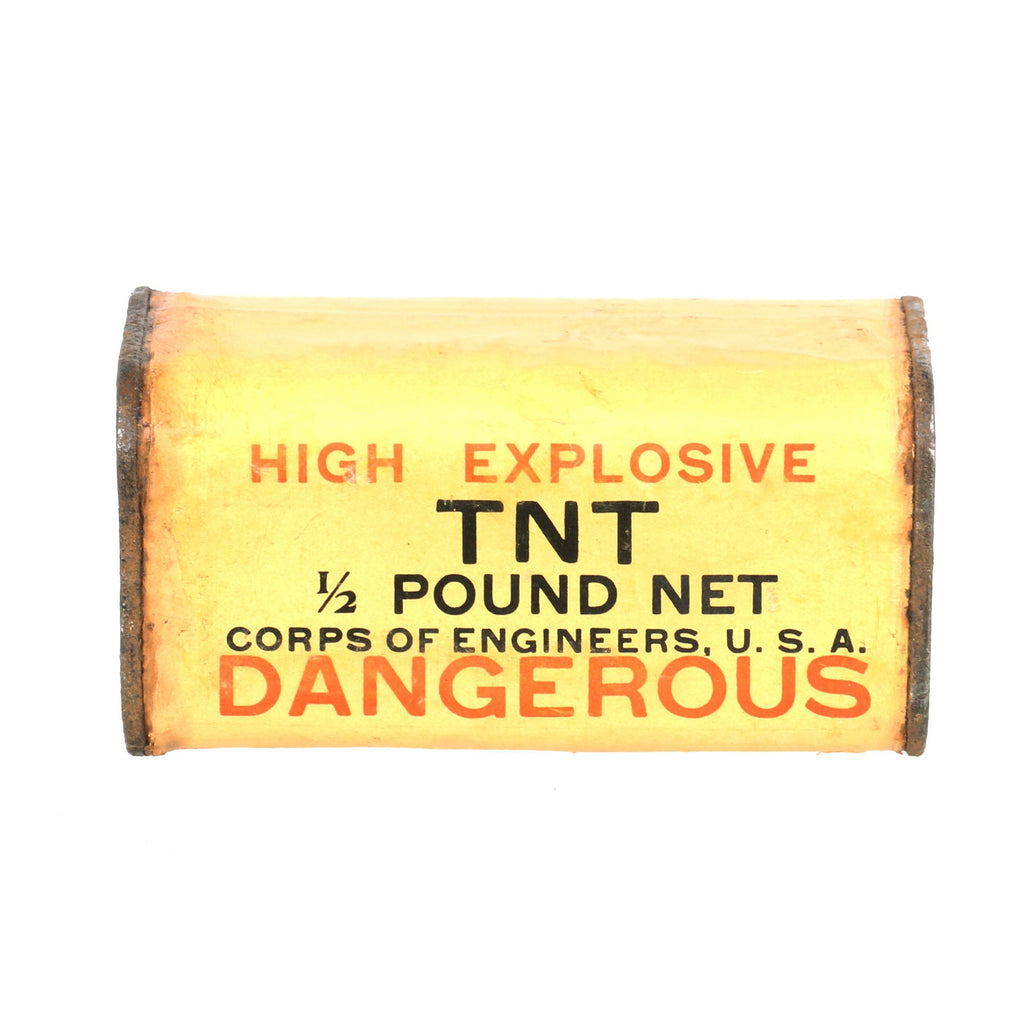Original U.S. WWII Corps of Engineers High Explosive TNT 1/2 Pound Block - INERT Original Items