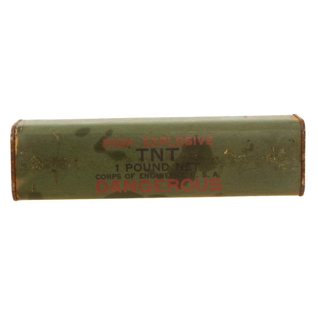 Original U.S. WWII Corps of Engineers High Explosive TNT 1 Pound Block - INERT Original Items