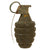 Original U.S. WWII Inert MkII Pineapple Grenade with Yellow Ring with M200A1 Fuze Original Items