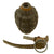 Original U.S. WWII Inert MkII Pineapple Grenade with Yellow Ring with M200A1 Fuze Original Items