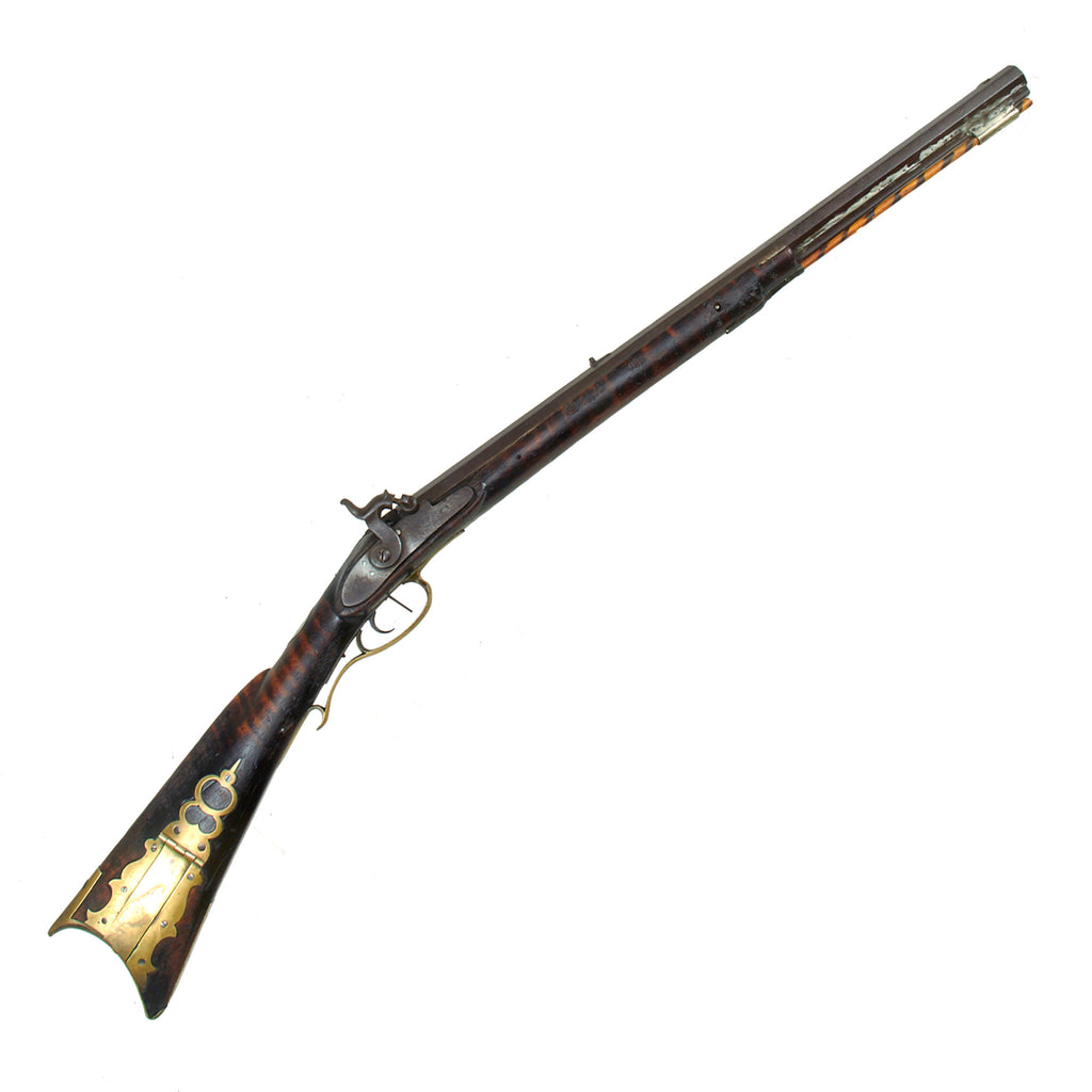 Original U.S. Pennsylvania Percussion Converted Cut Down Rifle Rifle with Flame Maple Stock & Set Trigger - Circa 1835 Original Items