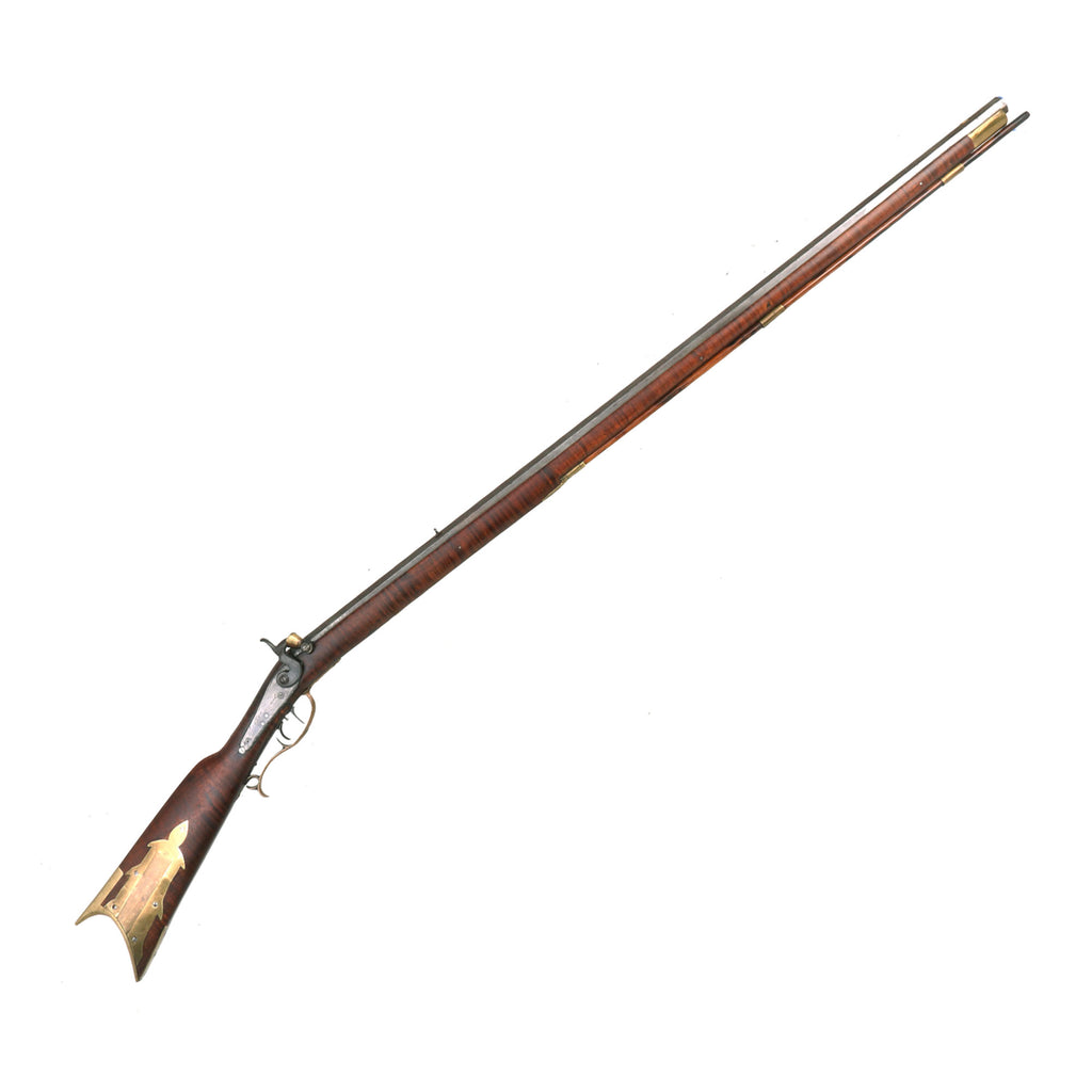 Original U.S. Pennsylvania Flame Maple Stocked Percussion Rifle with Lock by Wilmot and Set Trigger - Circa 1855 Original Items
