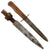 Original German WWII Wood Handle Nahkampfmesser Trench Fighting Knife with Steel Scabbard Original Items