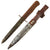 Original German WWII Wood Handle Nahkampfmesser Trench Fighting Knife with Steel Scabbard Original Items