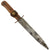 Original German WWII Wood Handle Nahkampfmesser Trench Fighting Knife with Steel Scabbard Original Items