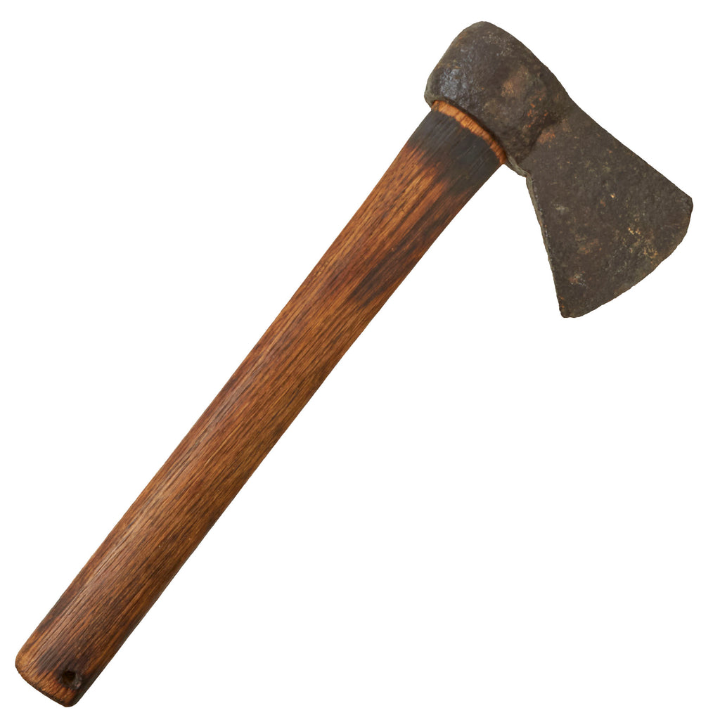 Original U.S. / British Revolutionary War era Colonial Blacksmith Hand Forged Wrought Iron Tomahawk With Marking - Possibly Earlier Fur Trade Axe Original Items