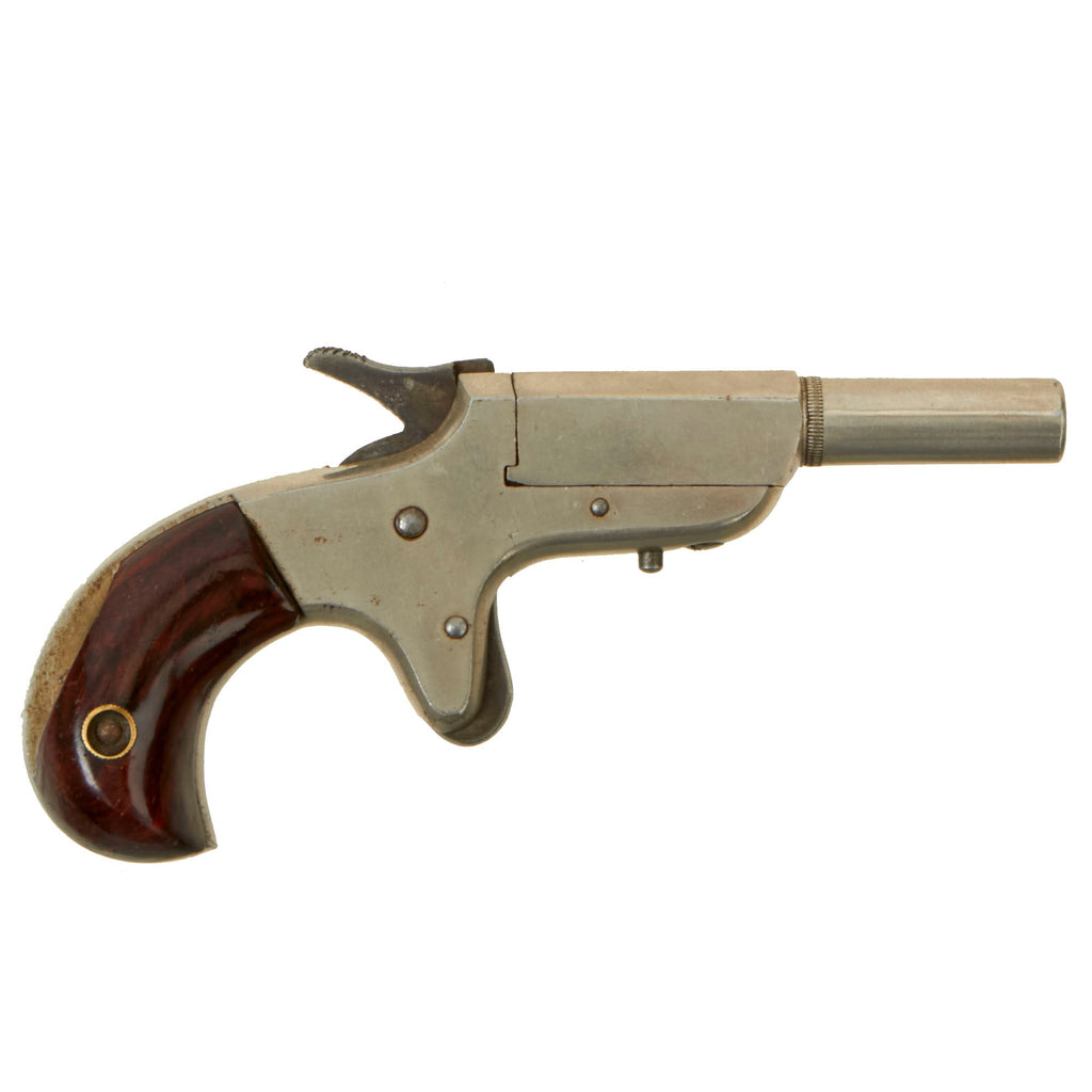 Original U.S. Forehand & Wadsworth Nickel Plated .22RF Single Shot Baby Derringer Pocket Pistol - Matching Serial 4113 Original Items