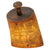 Original U.S. Early 19th Century Hand Carved Scrimshaw Rum Horn Flask With Original Stopper Original Items
