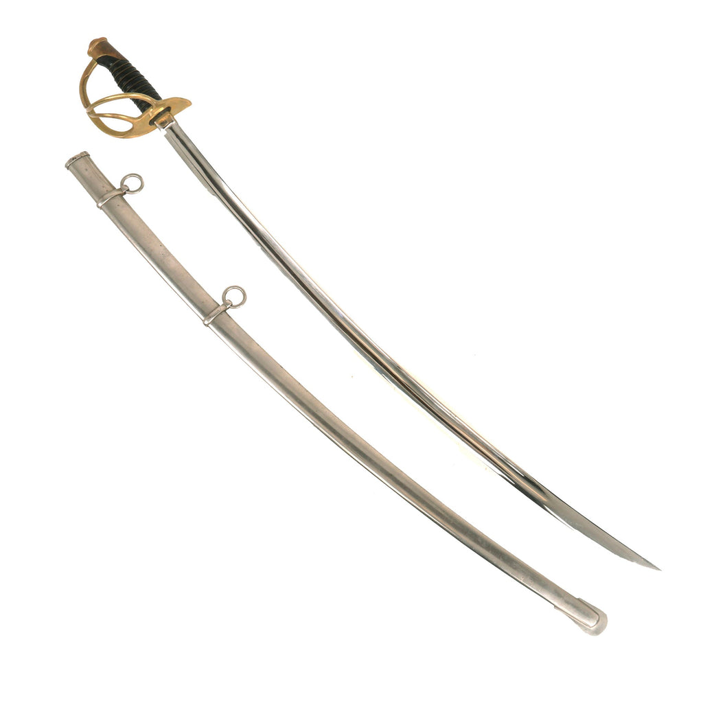 Original U.S. Civil War First Year of Production M1860 Light Cavalry Saber by Ames Mfg. Co. with Nickel Plated Blade & Scabbard - dated 1859 Original Items