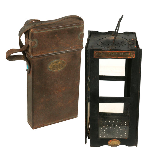Original British WWI Era Officer’s Private Purchase Folding “Trench” Lantern With Case by James Hinks and Son of Birmingham - Dated 1917 Original Items