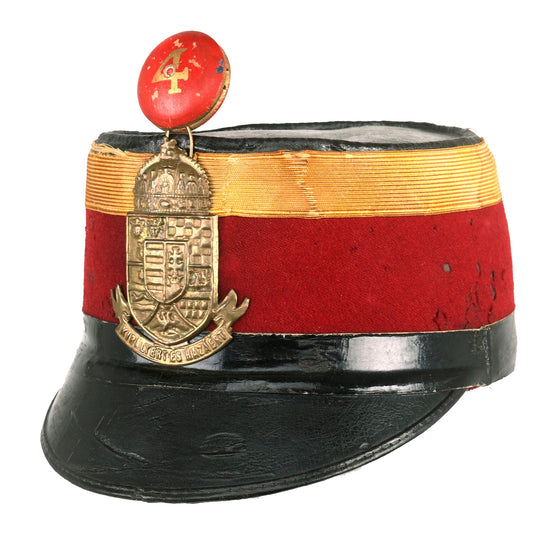 Original Pre WWII Royal Hungarian 4th Nagyvárad Honved Infantry Regiment Officer Shako Original Items