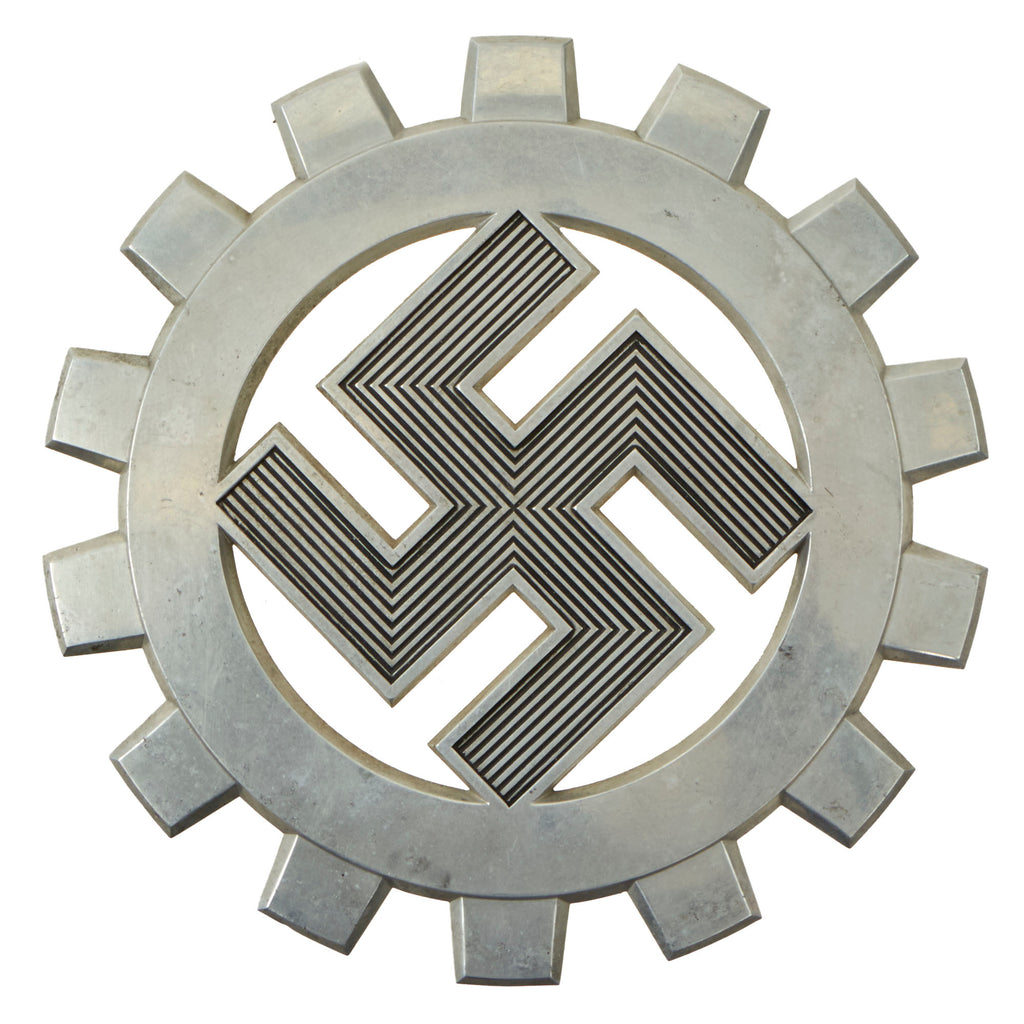 Original German WWII DAF Labor Front Aluminum Wall Sign - Deutsche Arbeitsfront Original Items