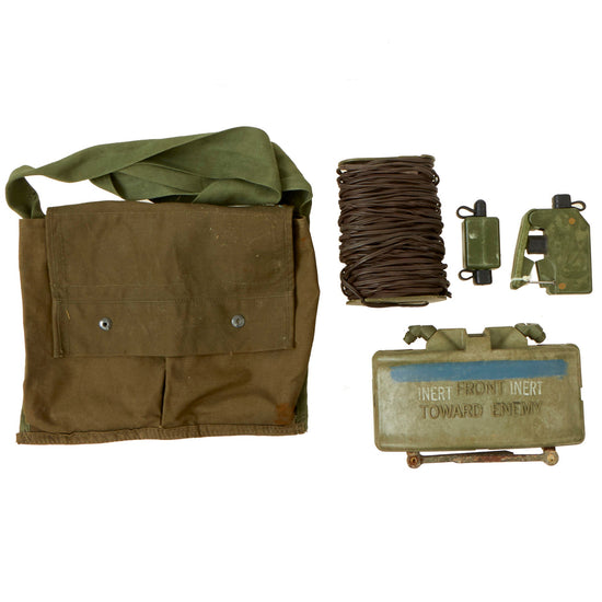 Original U.S. Vietnam War Complete M68 Claymore Mine Training Kit with Canvas Carry Bag - Inert Original Items