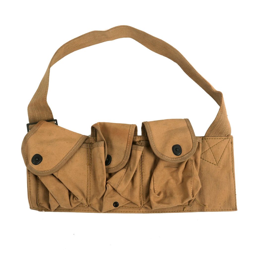 Original U.S. WWI USMC Marked 1918A2 BAR Browning Automatic Rifleman Left Side Magazine Bandolier - Unissued Original Items