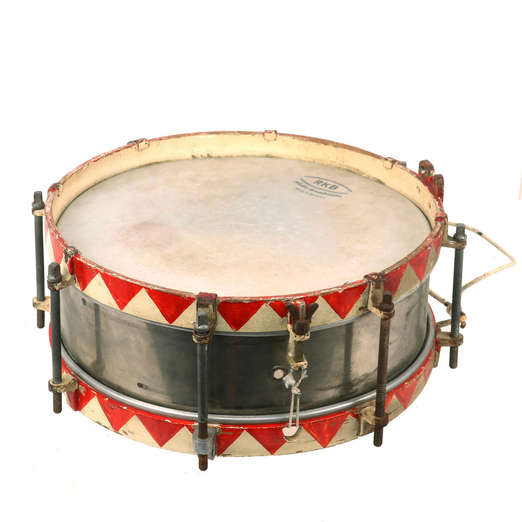 Original German WWII HJ National Youth Organization 14" Metal Marching Snare Drum - Marschtrommel Original Items