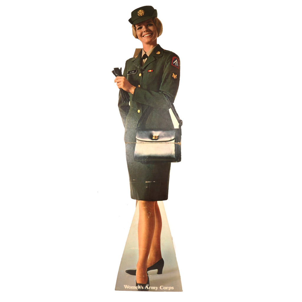Original U.S. Vietnam War Women's Army Corps Recruiting Standee - Dated 1969 - 67" Tall Original Items