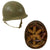 Original U.S. WWII Named 1942 McCord Front Seam Swivel Bale M1 Helmet With Westinghouse Liner Both With Painted Rank Insignia - U.S. Army Colonel Shade Original Items