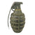 Original U.S. WWII Inert MkII Pineapple Grenade with Yellow Ring & Fuze Original Items