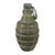 Original U.S. WWII Inert MkII Pineapple Grenade with Yellow Ring & Fuze Original Items
