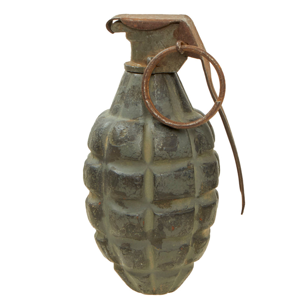 Original U.S. Pre-WWII Inert MkII Pineapple Fragmentation Grenade w/ “Cutback” Fuze Original Items