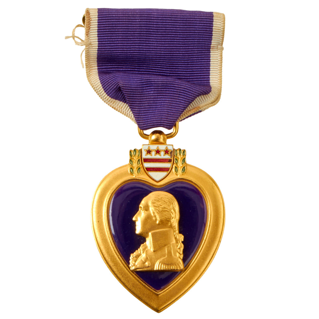 Original U.S. WWI 28th Division Purple Heart Medal Engraved to Alan B. Wilson, 109th Infantry Regiment with Research Paperwork Original Items