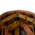 Original U.S. WWII Personalized Camouflaged Front Seam Fixed Bale M1 Helmet with CAPAC Liner - Forest Style Camo Original Items