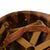 Original U.S. WWII Personalized Camouflaged Front Seam Fixed Bale M1 Helmet with CAPAC Liner - Forest Style Camo Original Items