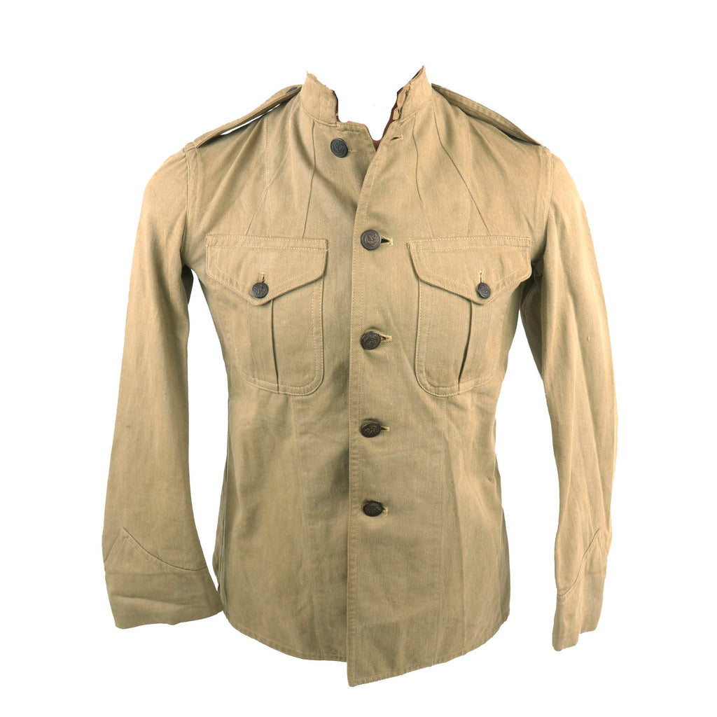 Original U.S. WWI U.S.M.C. Banana Wars P1912 Marine Corps Khaki Summer Uniform Tunic Original Items