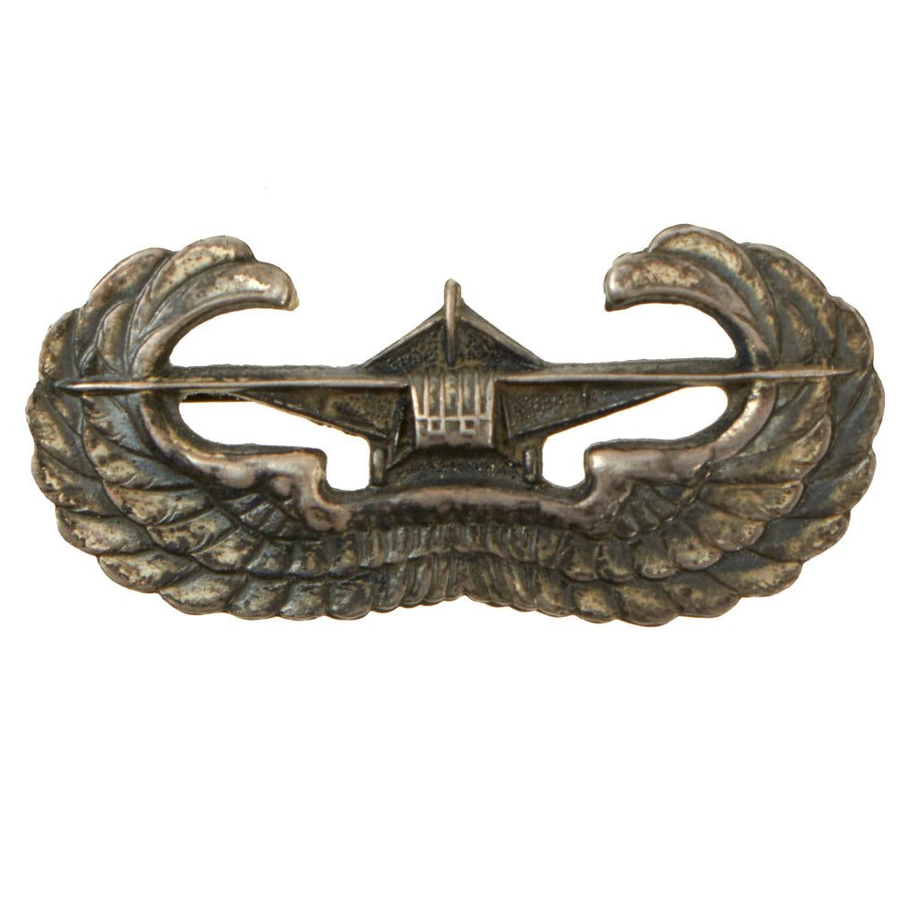 Original U.S. WWII US Army Airborne Glider Wings Badge - Marked Sterling Original Items