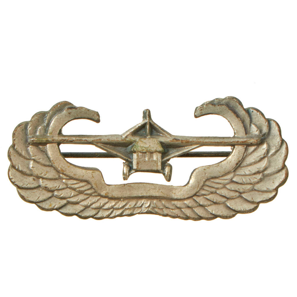 Original U.S. WWII German Occupation-Made Glider Pilot Badge - Rare Flying Doghouse Variant - Wheels Not Touching Wings Original Items