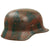 Original German WWII Luftwaffe M35 Former Double Decal Camouflage Painted Helmet with Relic Liner - marked Q66 Original Items