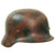 Original German WWII Luftwaffe M35 Former Double Decal Camouflage Painted Helmet with Relic Liner - marked Q66 Original Items
