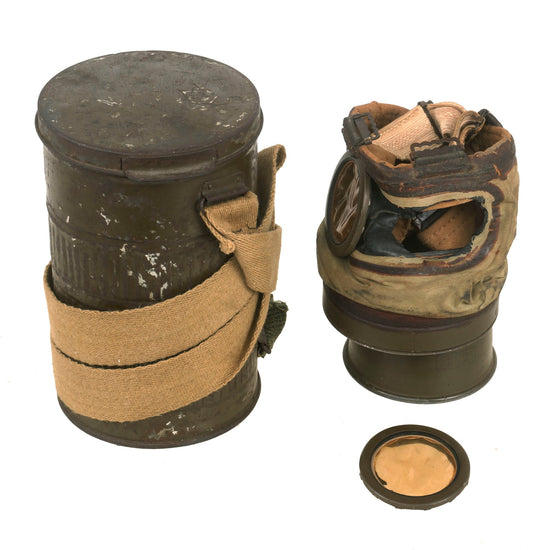 Original Polish Pre-WWII Wz. 24 “R.S.C.” Gas Mask With Canister - Dated 1935 Original Items