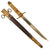 Original Japanese WWII M1883 Naval Officers Dirk with Iron & Brass Leather Scabbard Original Items