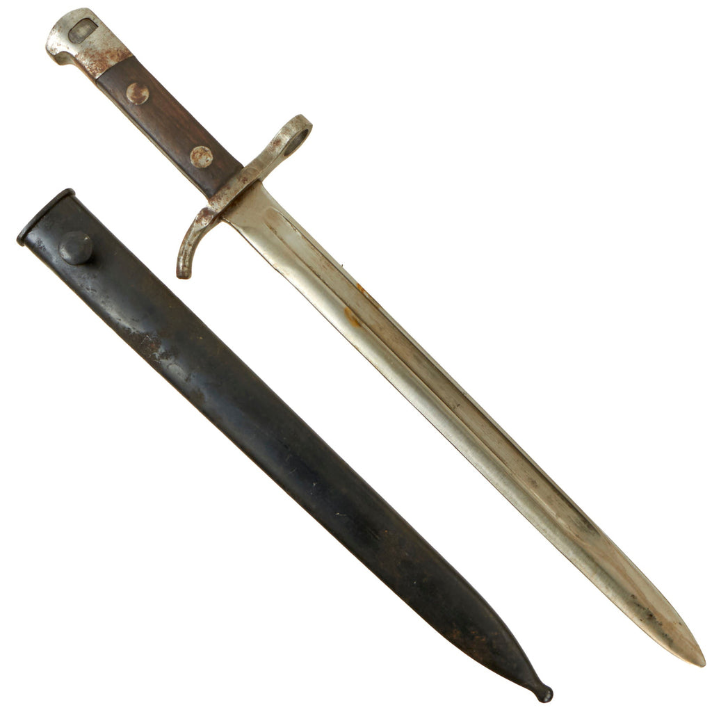 Original Finnish WWII Model 1928 Bayonet by Hackman & Co with Scabbard - As For M/27 Mosin-Nagant Rifle Original Items