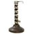 Original U.S. Colonial Period Spiral Candle Holder with Wooden Base - Mid 17th-18th Century Original Items