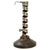 Original U.S. Colonial Period Spiral Candle Holder with Wooden Base - Mid 17th-18th Century Original Items