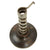 Original U.S. Colonial Period Spiral Candle Holder with Wooden Base - Mid 17th-18th Century Original Items