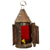 Original U.S. Colonial Revolutionary War Era Punched Tin Ship’s Navigational Lantern with Multi-Color Glass Lenses - 1750s Original Items