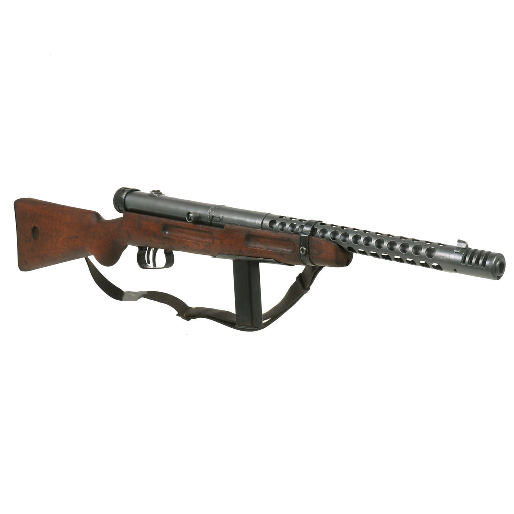 Original WWII Italian Beretta MP38A Ventilated Barrel Jacket SMG with Original Magazine and Sling Original Items