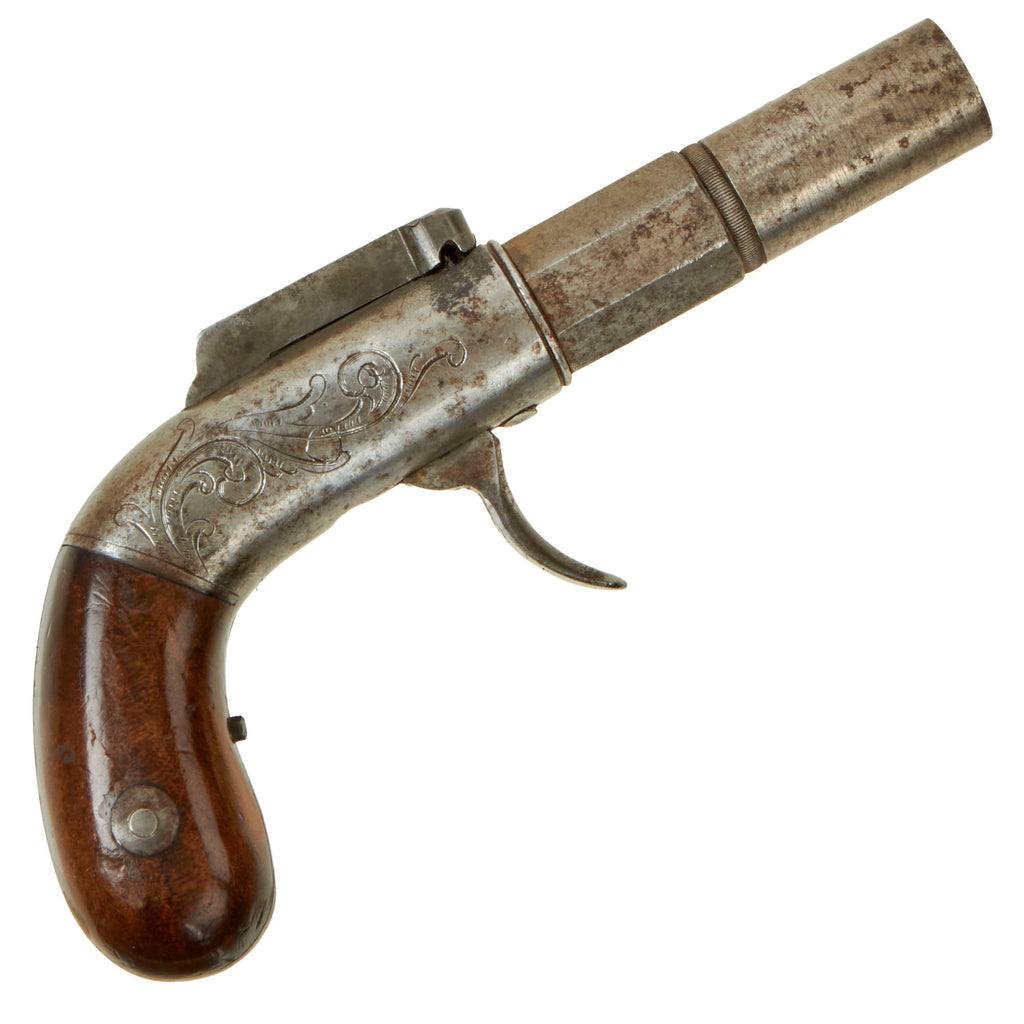 Original U.S. Allen's Patent Single Shot Pocket Percussion Pistol circa 1845 - Matching Serial 893 Original Items