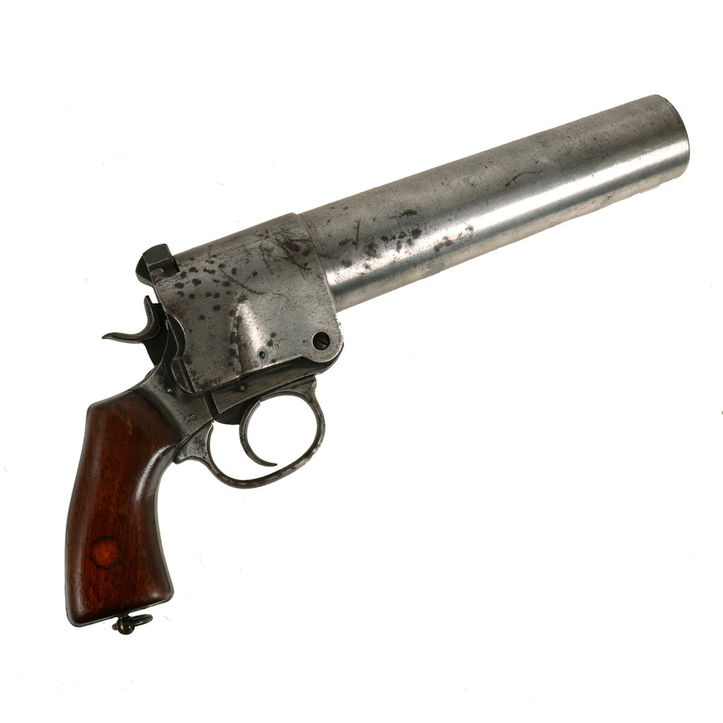 Original British WWI Webley & Scott 1917 Dated No.1 Mk.I Signal Flare Pistol Serial 24098 with Flare Casing Original Items
