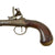 Original 18th Century English Queen Anne Flintlock Pistol with Silver Wire Inlaid Grip and Grotesque Butt Cap Original Items