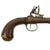 Original 18th Century English Queen Anne Flintlock Pistol with Silver Wire Inlaid Grip and Grotesque Butt Cap Original Items