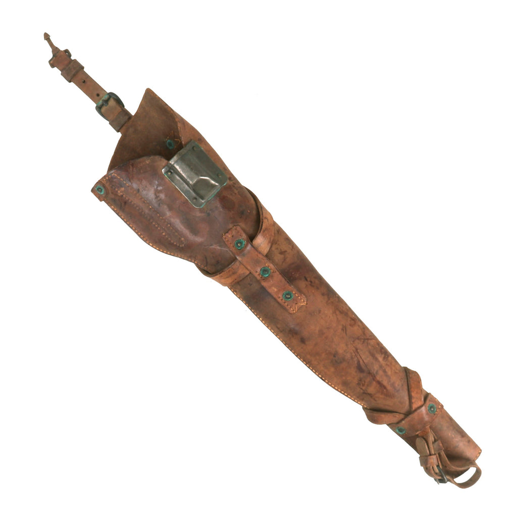 Original U.S. WWII M1 Carbine Leather Scabbard byJeffersonville Quartermaster Depot - Dated 1945 Original Items