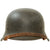 Original German WWII M42 Luftwaffe Former Single Decal Textured Paint Helmet with 56cm Liner & Chinstrap - Size 64 Shell Original Items