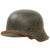 Original German WWII M42 Luftwaffe Former Single Decal Textured Paint Helmet with 56cm Liner & Chinstrap - Size 64 Shell Original Items