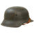 Original German WWII M42 Luftwaffe Former Single Decal Textured Paint Helmet with 56cm Liner & Chinstrap - Size 64 Shell Original Items